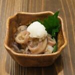 イカの塩辛と大根おろし