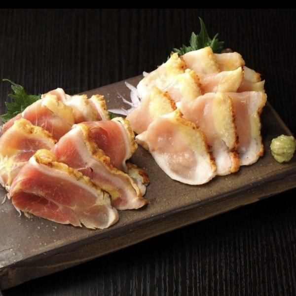 鹿児島の旨みを堪能！薩摩知覧鶏を使用した新鮮な【鳥刺し】