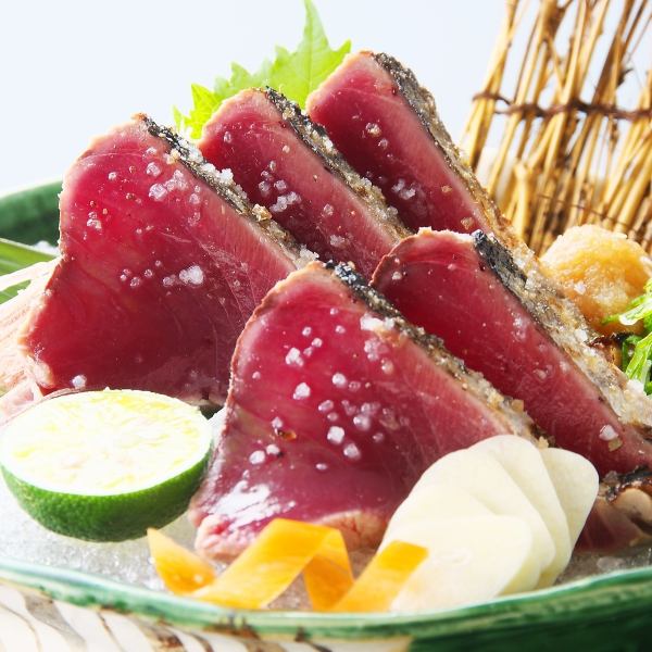 【藁焼き】生カツオの塩タタキ