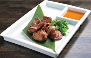 濃厚白肝焼き/せせりの塩焼き