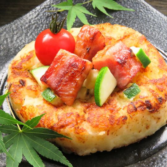 鉄板で焼いた ポテトサラダ