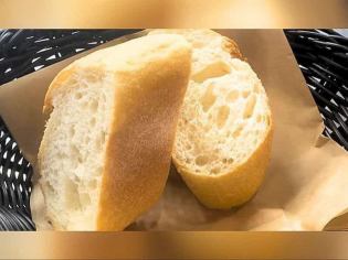 Freshly baked piping hot baguette