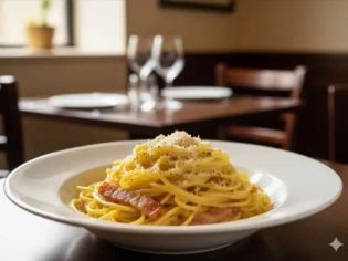 Rich Egg Yolk and Pancetta Carbonara ~A dish that pairs well with white wine~