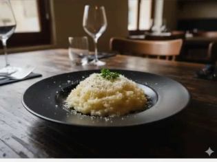 Truffle-flavored risotto
