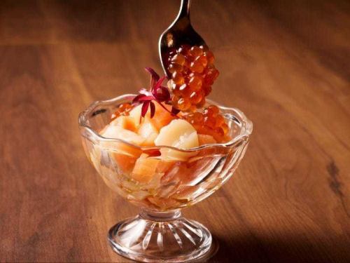 帆立・サーモン・イクラの贅沢タルタル