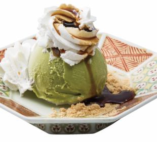 Black honey soybean flour Matcha ice cream