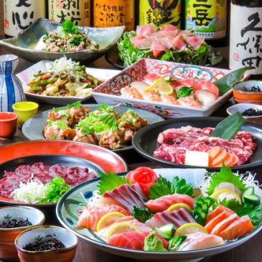 [May] Luxurious fresh fish platter/horse sashimi/beef sirloin teppanyaki and 9 other deluxe dishes!! 120 minutes all-you-can-drink included. Usually 5,500 yen → 5,000 yen