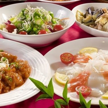 激安!当日OK★3時間飲み放題付★鮮魚カルパッチョ等全7品4000円→3500円(税込)