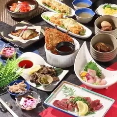 【칸테키나 통일 만족 코스】마자/회/남만 등 전 9품《요리만》4000엔《2H 음료제 포함》5000엔
