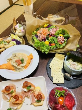 【☆彩り抜群☆女子会コース】"女性の食べたい"を叶えます◎全8品90分飲み放題付き4800円