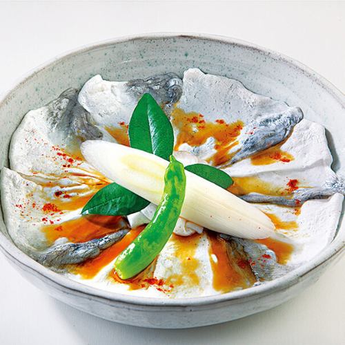 Grilled pufferfish skin