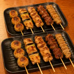 Assorted grilled chicken skewers (10 skewers)
