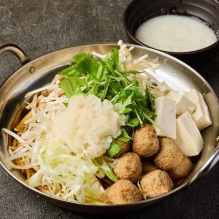 Mizore hotpot with grated yam and grated daikon radish