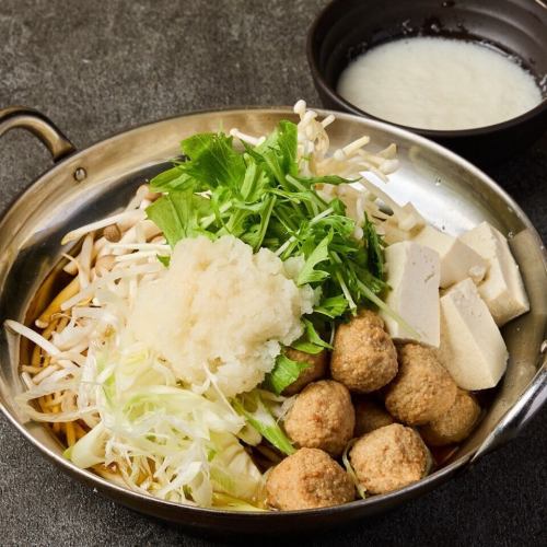 Mizore hotpot with grated yam and grated daikon radish