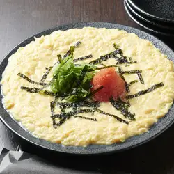 Fluffy dashi mentaiko egg