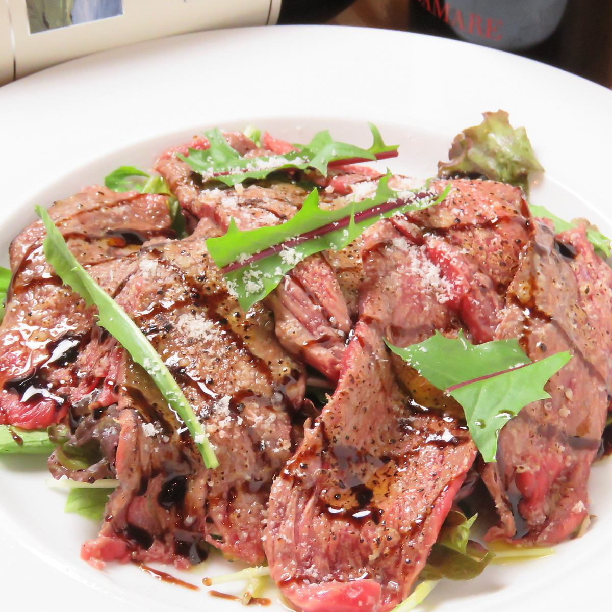 Specialty!Many locally produced dishes including grilled Bizen Kuroge Wagyu beef with parmesan cheese