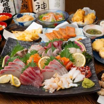 120分飲み放題付【山陰満喫コース（特上）】刺身や猛者エビなど山陰の厳選食材を堪能［全12品］