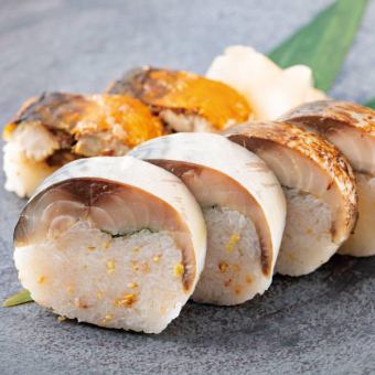Mackerel sushi assortment