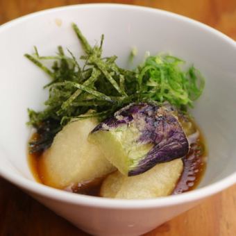 お餅と茄子の揚げ出し