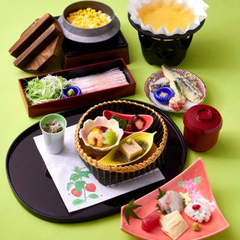 【6/1より】夏の特別御膳 つゆ豚しゃぶ小鍋 『あやめ』 3,500円（税込）