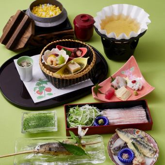 【6/1より】夏の特別御膳 つゆ豚しゃぶ小鍋 『うつぎ』 4,000円(税込）　　