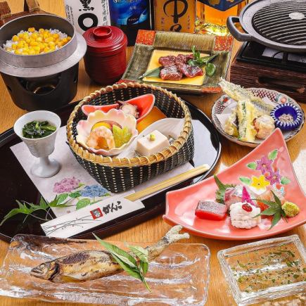 夏の特別御膳 つゆ豚しゃぶ小鍋 『あやめ』 3,500円(税込)