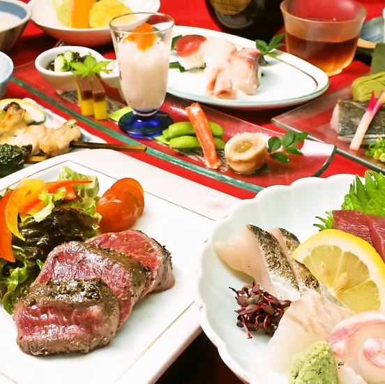For entertainment and hospitality ... The finest Japanese food course that can also enjoy Miyazaki beef 5000 yen