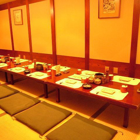 [4 to 30 people] Fully equipped with a semi-private digging kotatsu! For a relaxing banquet!