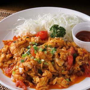 Tomato and egg scramble