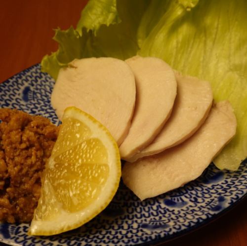 蒸し鶏レタス