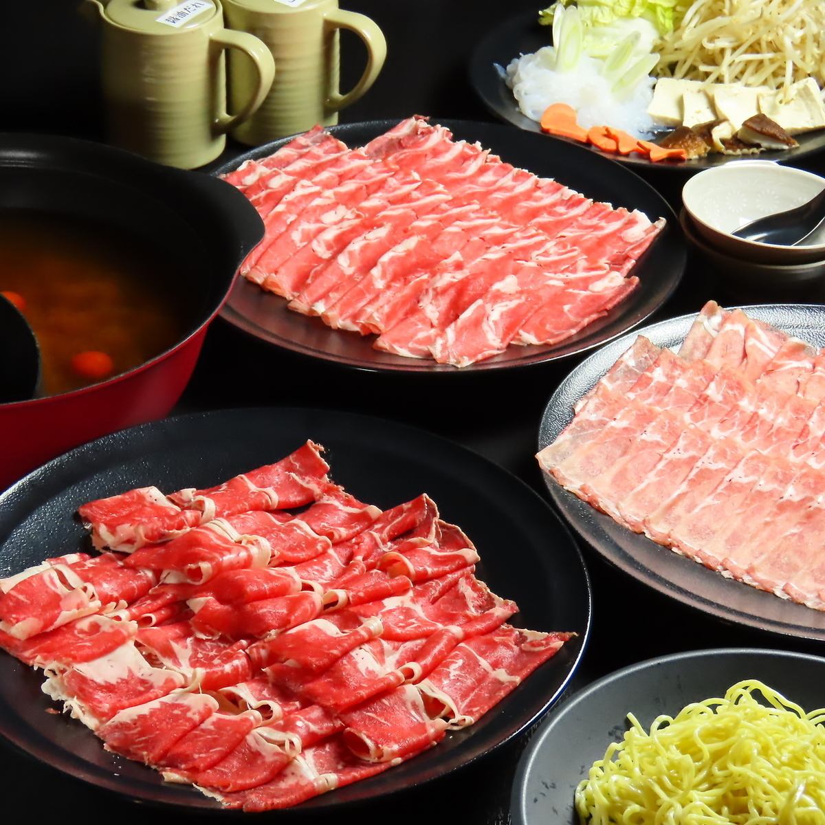 落ち着いた完全個室でしゃぶしゃぶ食べ放題が3000円から楽しめるお店