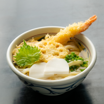 【温】えび天うどん(かけ出汁)