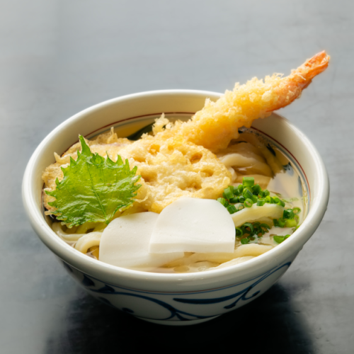 【温】えび天うどん(かけ出汁)