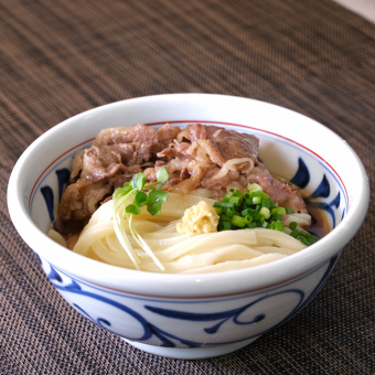 【冷】肉ぶっかけうどん(国産牛使用)