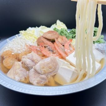 【2時間半飲み放題】本格手打ちうどんを堪能する!”うどんすきコース”<全5品> 5,000円(税込)