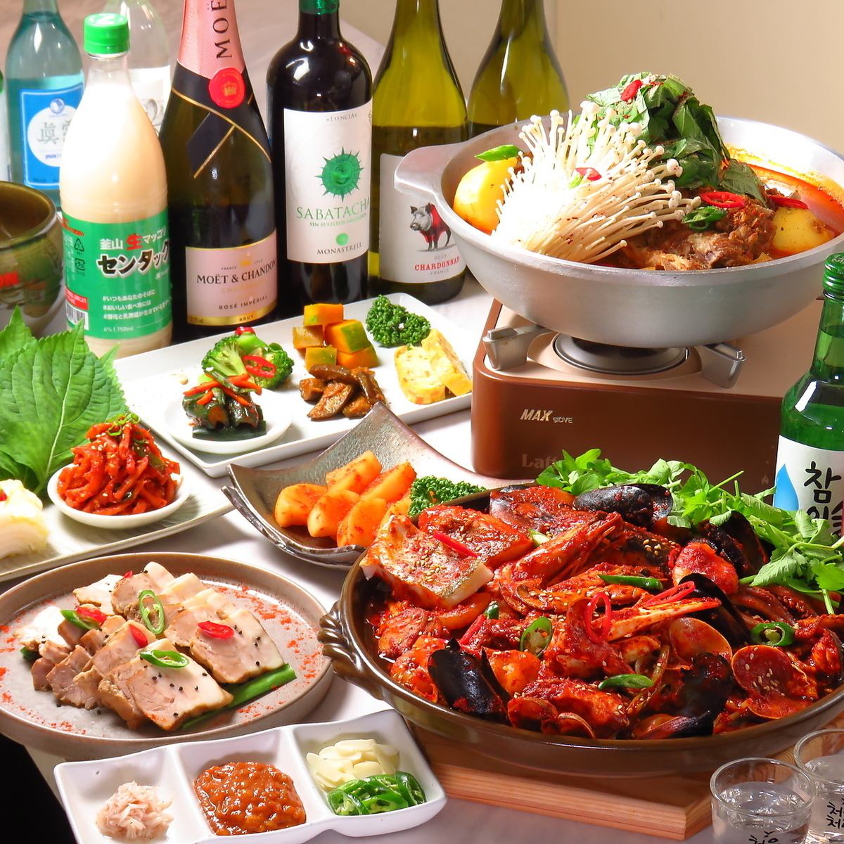 A Korean restaurant where you can casually enjoy authentic Korean cuisine: Gamjatang and seafood jjim