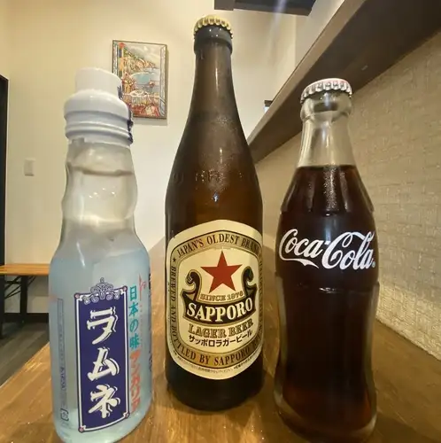 昔懐かしいラムネをご用意◎お子様と楽しめる一杯です♪