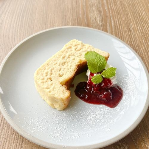 Cheese terrine with homemade berry sauce