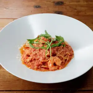 濃厚!海老のトマトクリームパスタ