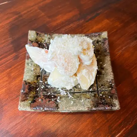 桃とチーズの白和え