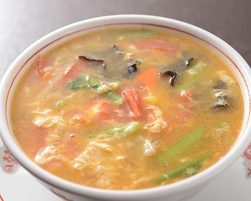 トマト入り玉子スープ