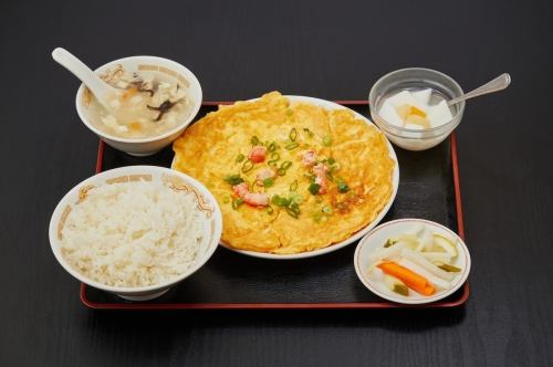蟹肉入り焼き玉子定食