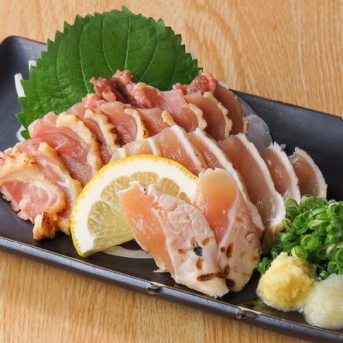 Local chicken sashimi