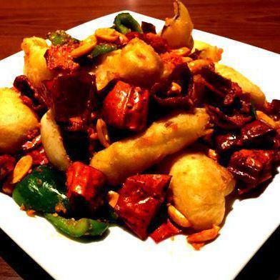 エビと泡椒しゃくしゃく辛味揚げ