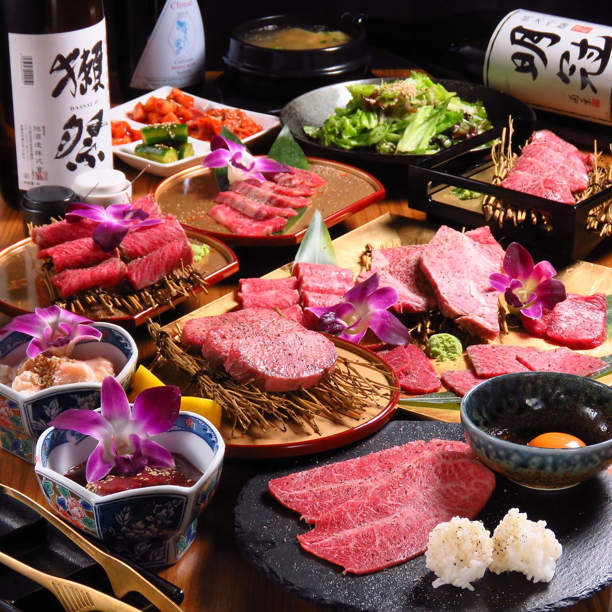 Selection of materials that are particular about Japanese black beef.Enjoy fresh meat in a completely private room ♪ Immediately from Inage Station
