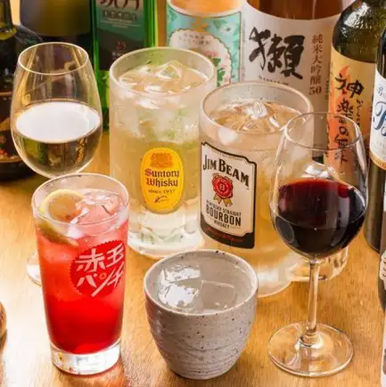 As an accompaniment to your course meal, we offer a 2-hour all-you-can-drink option (with Master Dream draft beer for 3000 yen) or 120-hour (last order 90 yen).