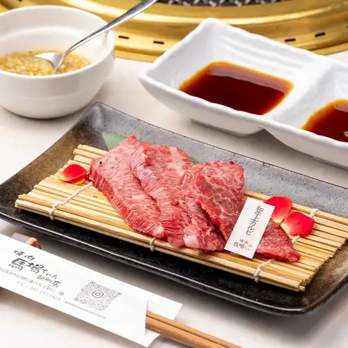 享用正宗的日式烤肉。
