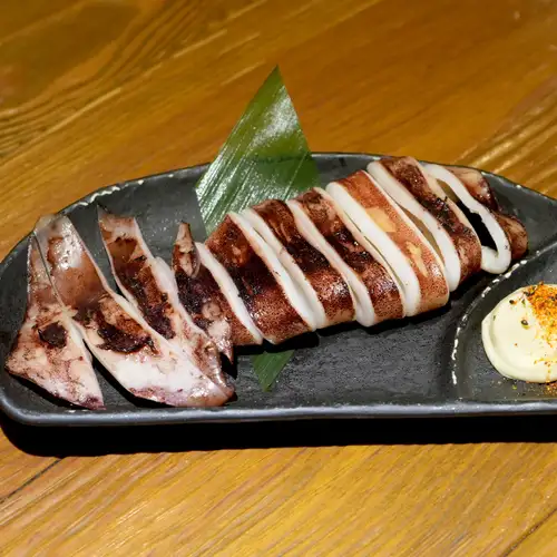 Grilled whole squid