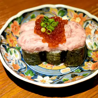 Negitoro and Ikura Tanin Sushi