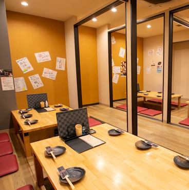 最少4名様～最大24名様まで入れる完全個室ご用意しております◎